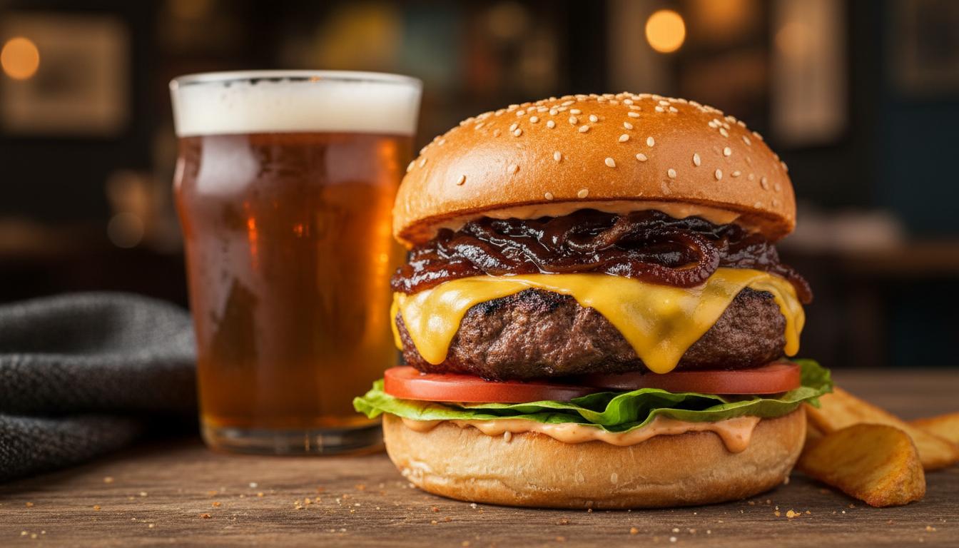 Rocky's Premium BBQ burger